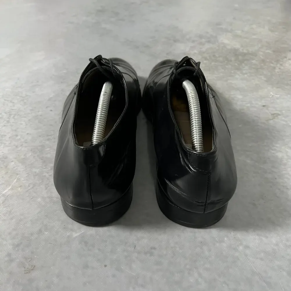 Pierre Cardin Black Leather Derby Dress Shoes Size: 44/10.5M